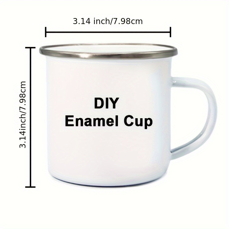 15oz 18oz 24oz solid color enamel coated coffee tea drinking mug cup with stainless steel silver rim