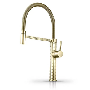 2023 New Design Luxury Brass Pull Out Kitchen Faucet Gold Kitchen Faucet