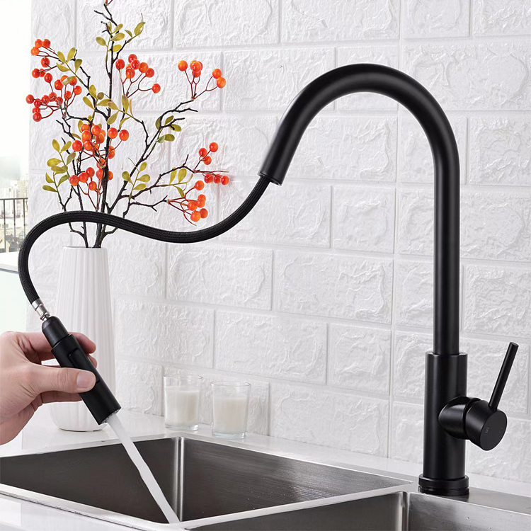 Hot Sale 360 Degree Rotatable Smart Kitchen Tap Pull Out Sensor Touch Kitchen Faucet