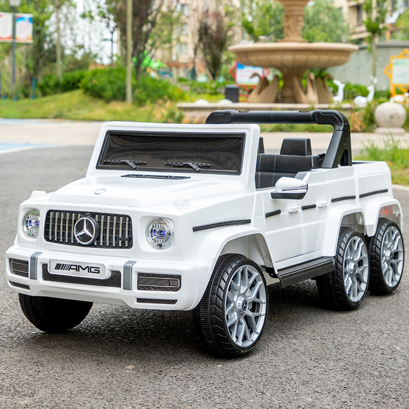 Ride on car six-wheel children's electric car off-road vehicle with enlarged double seat remote control swing toy car