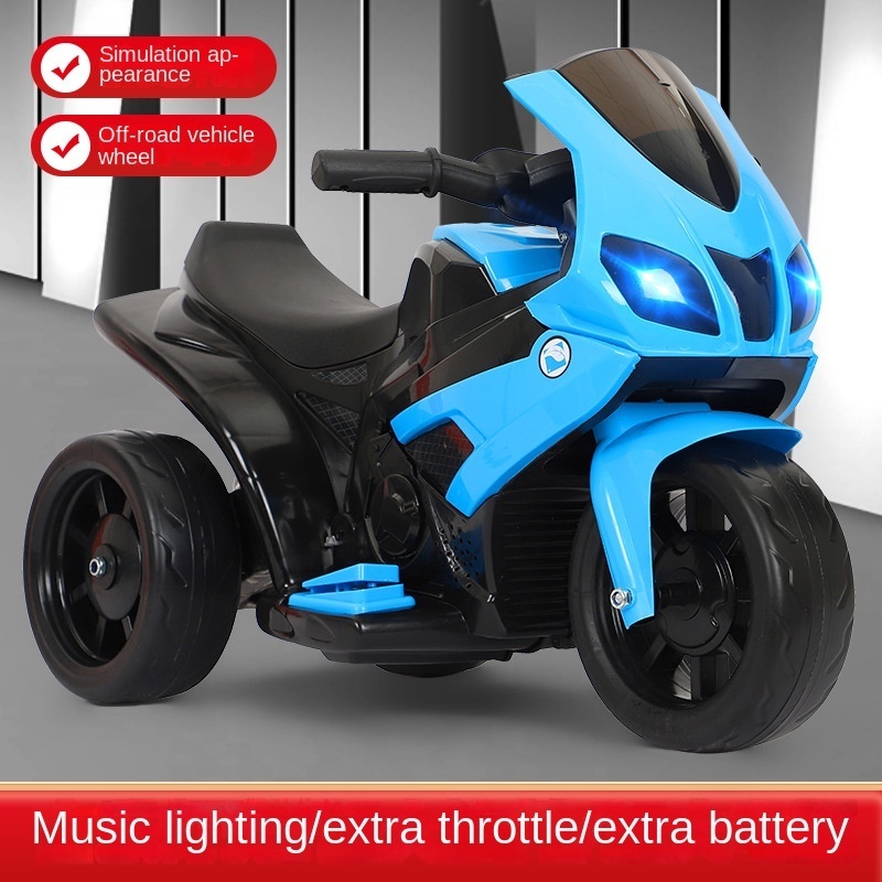 Children's Electric Motorcycle Children's Self-driving Toy Car Sitting Baby Tricycle Walking Baby Artifact Battery Baby Car