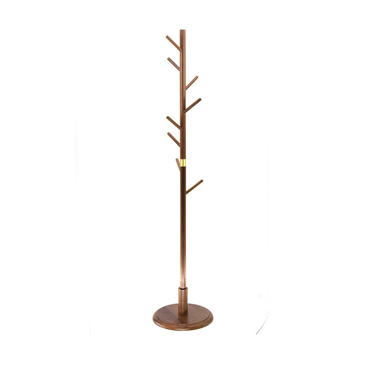 Nordic Wood Coat Rack Detachable Standing Clothes Hanger Stand Tree Clothes Hanger Rack With 8 Hooks