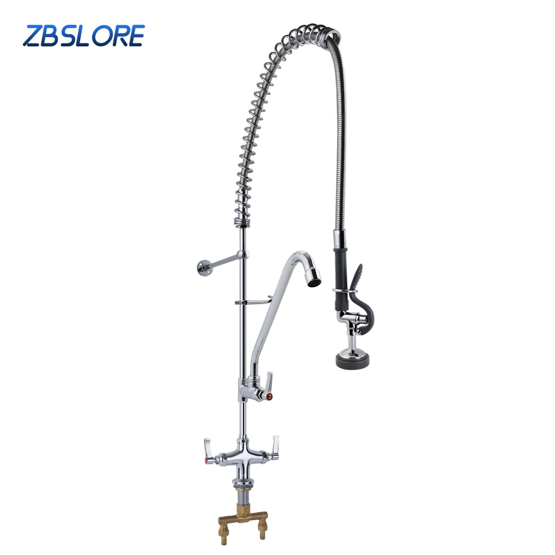 High Level Quality  Commercial Deck Mounted Pre Rinse Faucet With Add-on Faucet