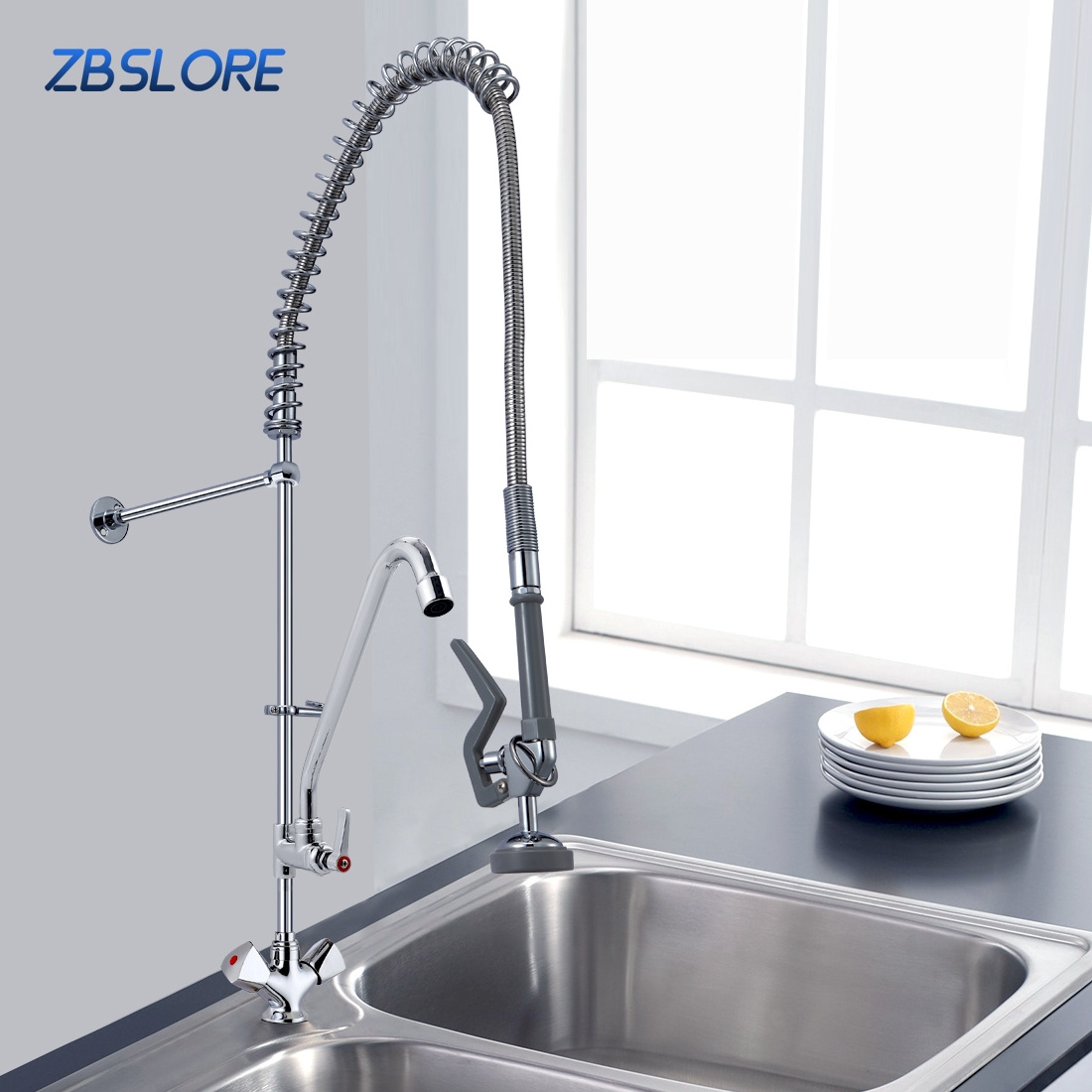 Classical Style Pre Rinse Industrial Faucet High Pressure Prerinse Dishwasher Faucet