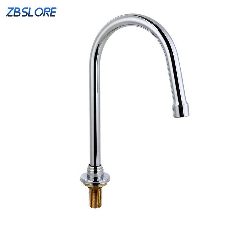 China Manufacturer Lab Faucet Single Hole Cold Water Copper Foot Operated Hand Wash Sink Faucet