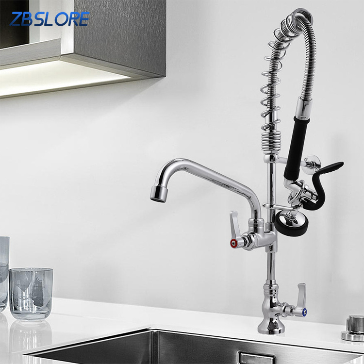 Kitchen Faucet High Quality Brass Single Handle Lever Single Hole Cold Water Deck Mounted Pull Down Kitchen Faucet With Sprayer