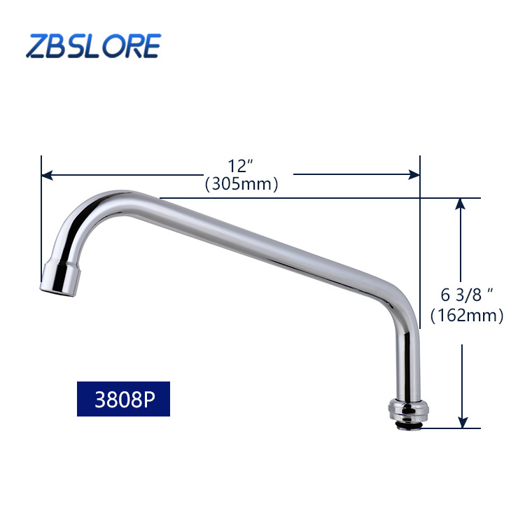 8''Wall Mounted Pre Rinse Pull Down Spray Commercial Faucet For Restaurants