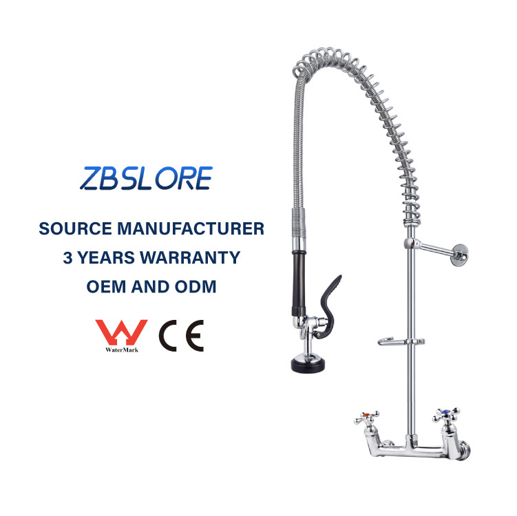 Restaurant Faucet Commercial Kitchen Sink Set Pull Down Pre Rinse Wall Mount Restaurant Faucet