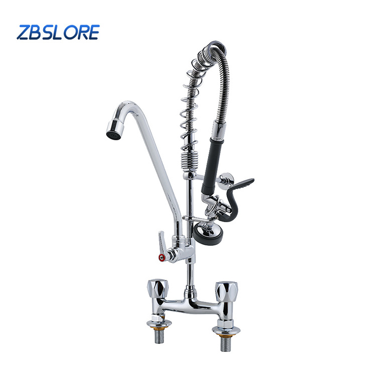 Pull Down Kitchen Pre Rinse Sink Faucet Pre-rinsing Commercial Kitchen Sink Faucet Sprayer