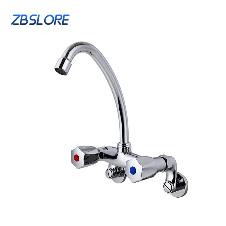 Kitchen Wall Mounted Faucet Chrome Industrial Wall Mounted Faucet For Kitchen