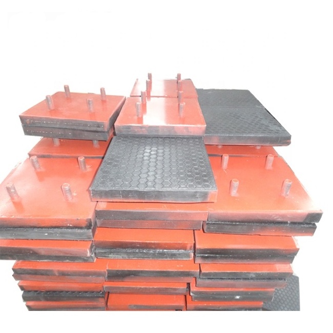 Conveyor chute wear liner alumina rubber ceramic liner / ceramic rubber lining plate