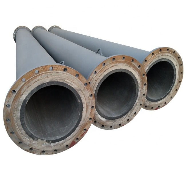 Cast stone lined steel pipes / cast basalt composite tubes with best price