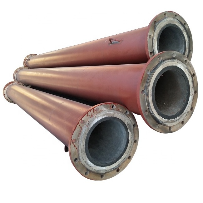 Cast stone lined steel pipes / cast basalt composite tubes with best price