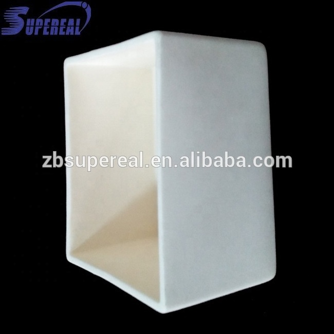 High purity alumina square ceramic crucibles for furnace at working temperature 1000c