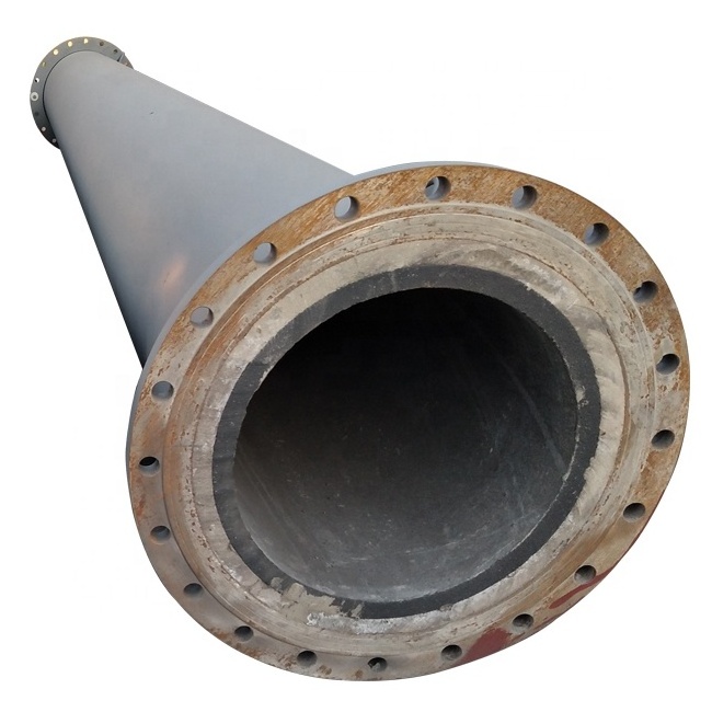 Wear protection customized cast basalt composite pipe lined with cast stone tube liner