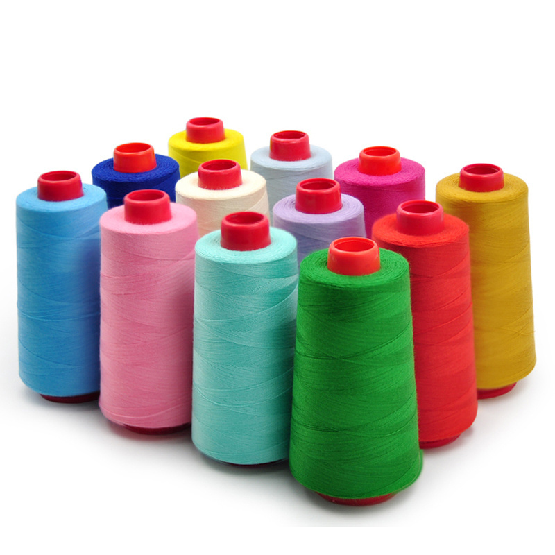 Eco-friendly 100% Dyed Cone 50/2 Polyester Raw Sewing Thread Price 40s/2 3000 Yards