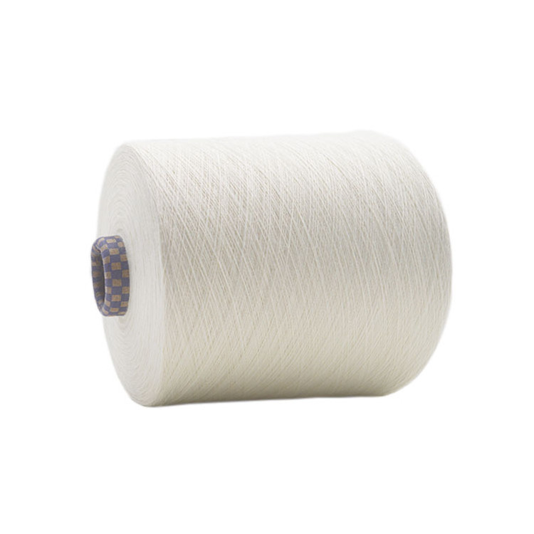 Wholesales Raw White 20s/1 30s/1 100% Virgin Polyester DTY Knitting Yarn, 10s 40s High Quality Polyester Weaving Open End Yarn