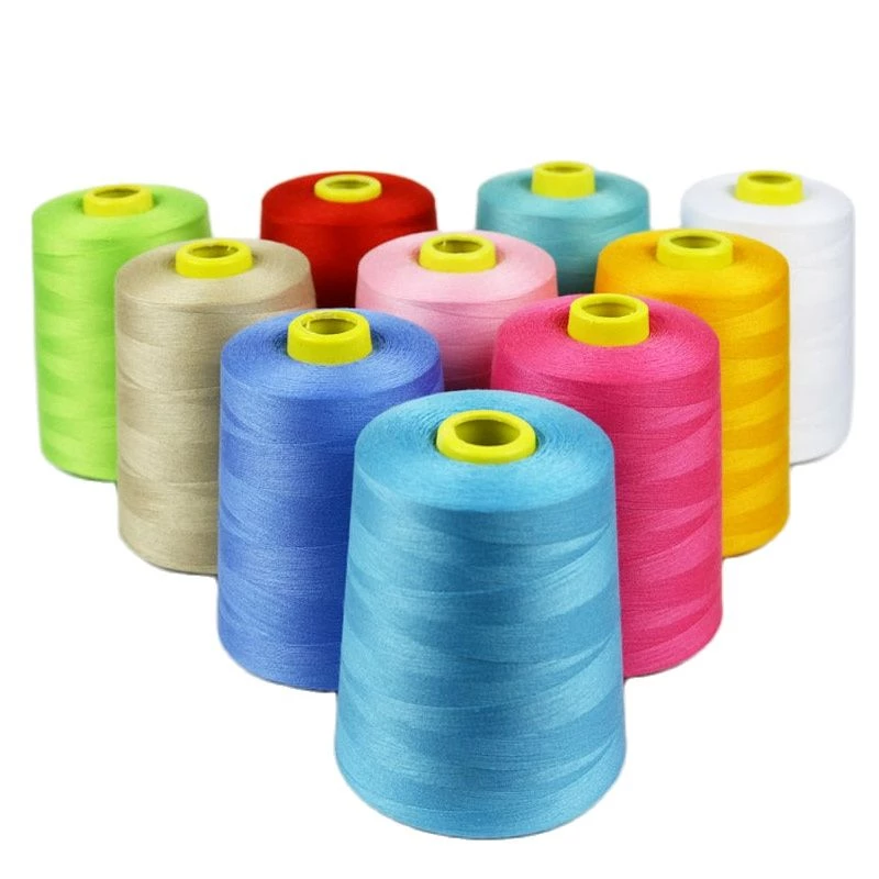 Eco-friendly 100% Dyed Cone 50/2 Polyester Raw Sewing Thread Price 40s/2 3000 Yards