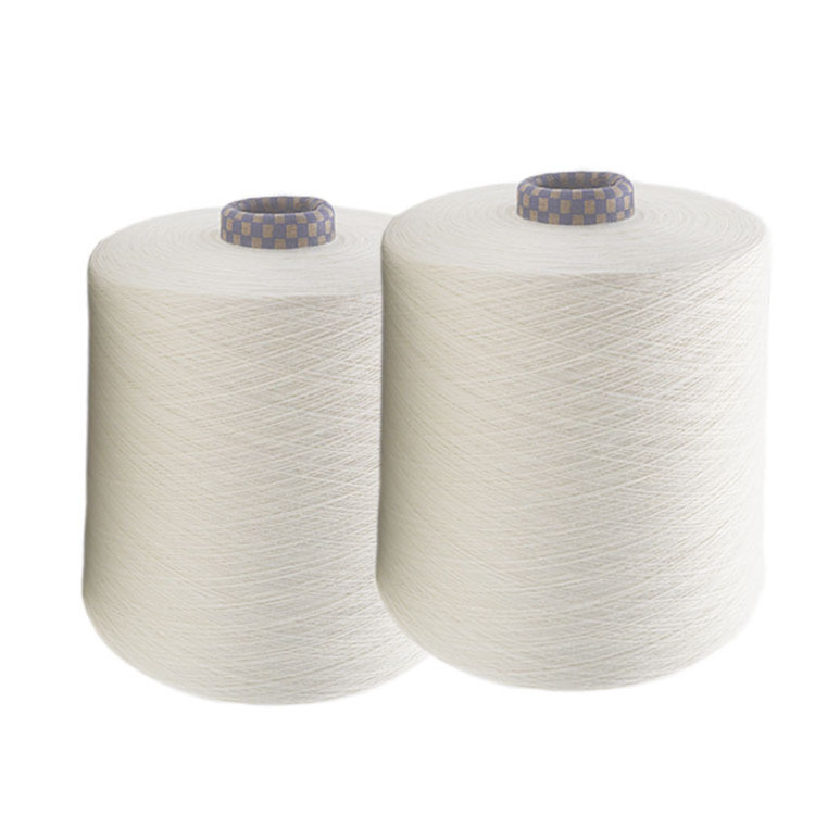 Wholesales Raw White 20s/1 30s/1 100% Virgin Polyester DTY Knitting Yarn, 10s 40s High Quality Polyester Weaving Open End Yarn