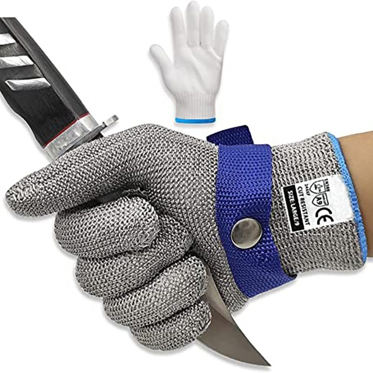 Cut Resistant Gloves Wire Metal Mesh Level 9 Durable Rustproof Cut-protection Stainless Steel Anti Cut Gloves