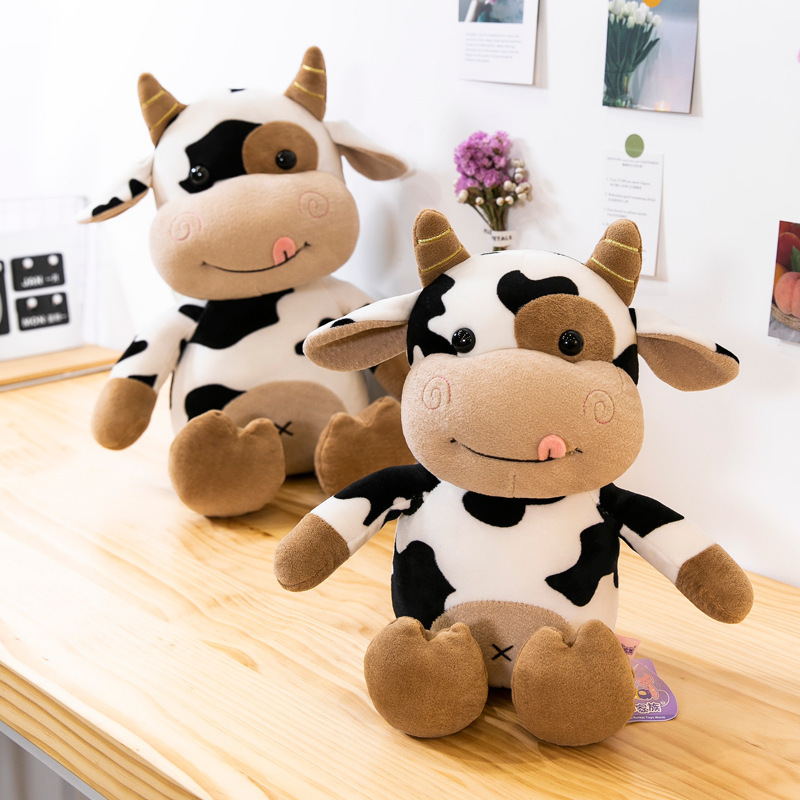 Wholesale Custom toys baby OEM/ODM Lovely farm animals soft stuffed cow plush toy for kids plush toys design