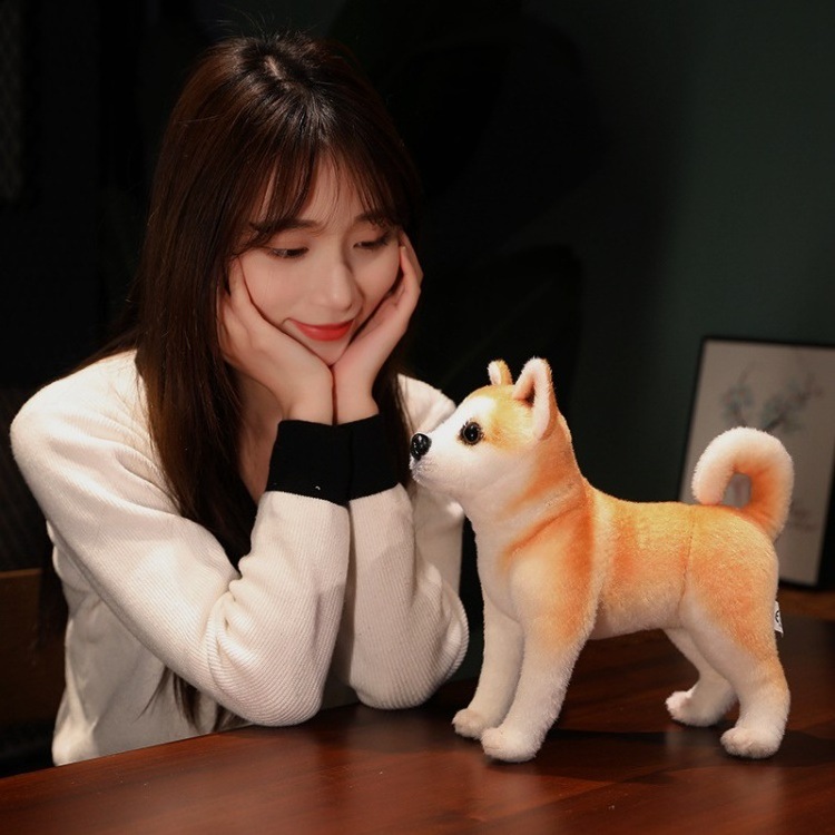 Simulation Akita dog stuffed plush toy claw machine doll pet to accompany children girlfriend gift