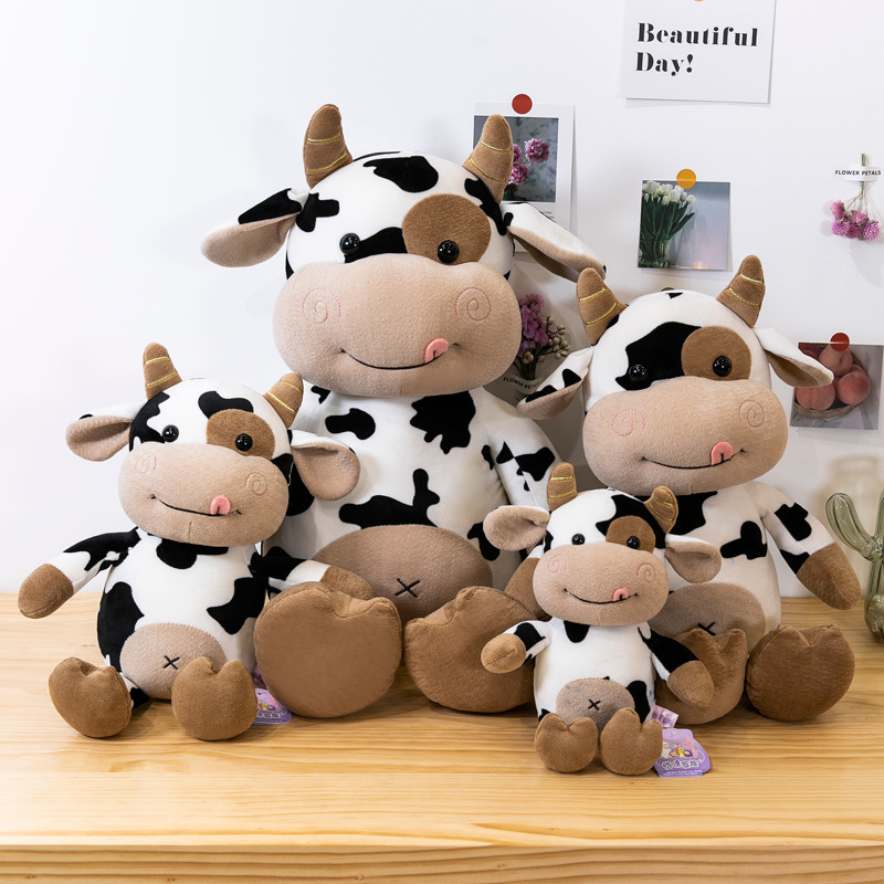 Wholesale Custom toys baby OEM/ODM Lovely farm animals soft stuffed cow plush toy for kids plush toys design