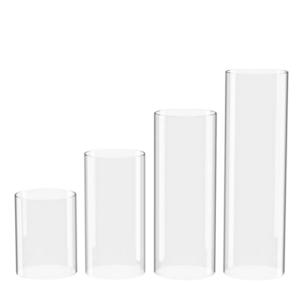 Borosilicate Glass Glass Chimney for Candle Open Ended Clear Candle Holder