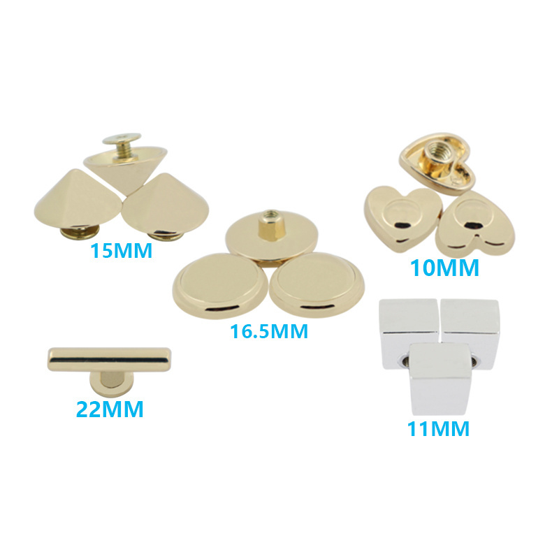 Round Head Solid Brass Rivet Stainless Steel Copper Metal Rivet Chicago Screw use for leather belt