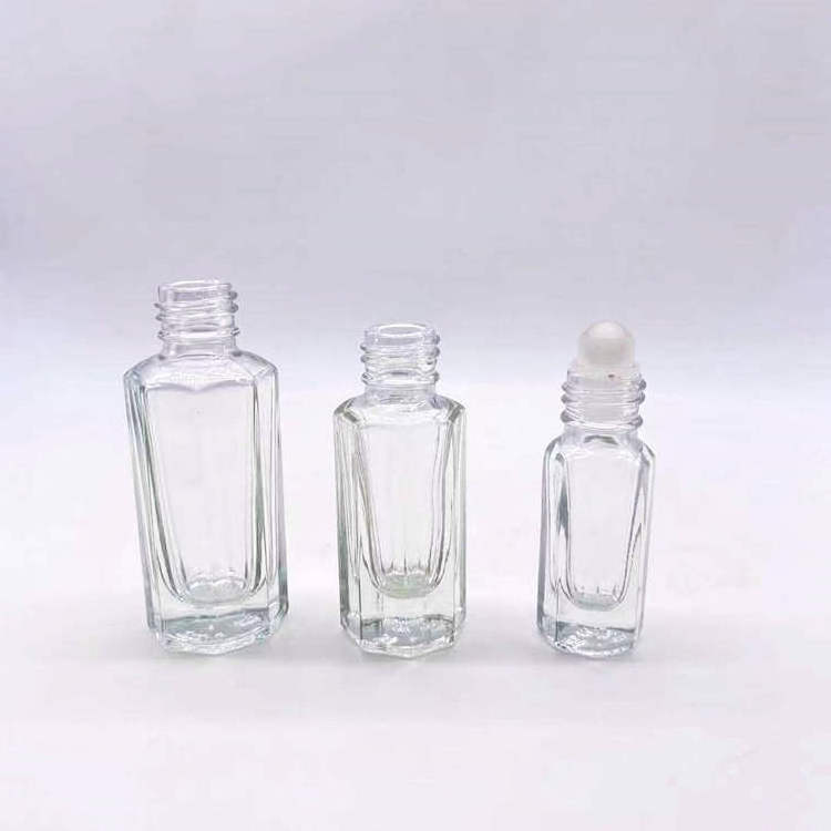 Zibo Factory Direct 3ml 6ml 12ml new design thin and tall roll on attar glass bottles