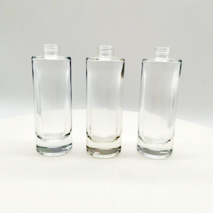 Shandong Factory Hot sale 30ml clear perfume glass bottle with aluminium  sprayer cap