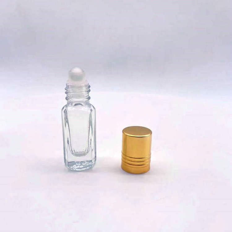 Zibo Factory Direct 3ml 6ml 12ml new design thin and tall roll on attar glass bottles