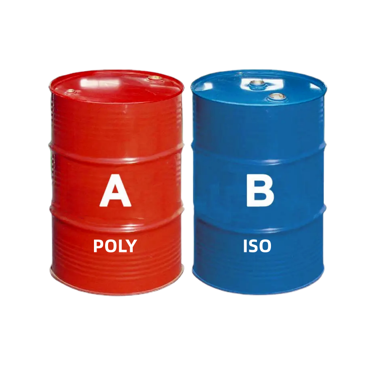 Two-component closed-cell polyurethane foam for thermal insulation of steel pipes