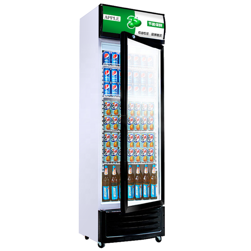 Beverage Display Refrigerated Cabinet Upright Chiller Commercial No Frost Glass Doors Fridge