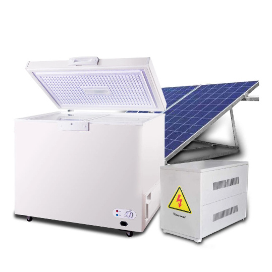 Energy Saving Solar Powered Ice Cream Freezer Factory Direct Sales Top Open Deep Chest Freezer For Outdoor Use