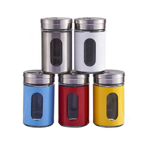 Stainless Steel Spice Jar Shakers Seasoning Container Restaurant Custom Modern Salt And Pepper Shakers With Rotating Lids