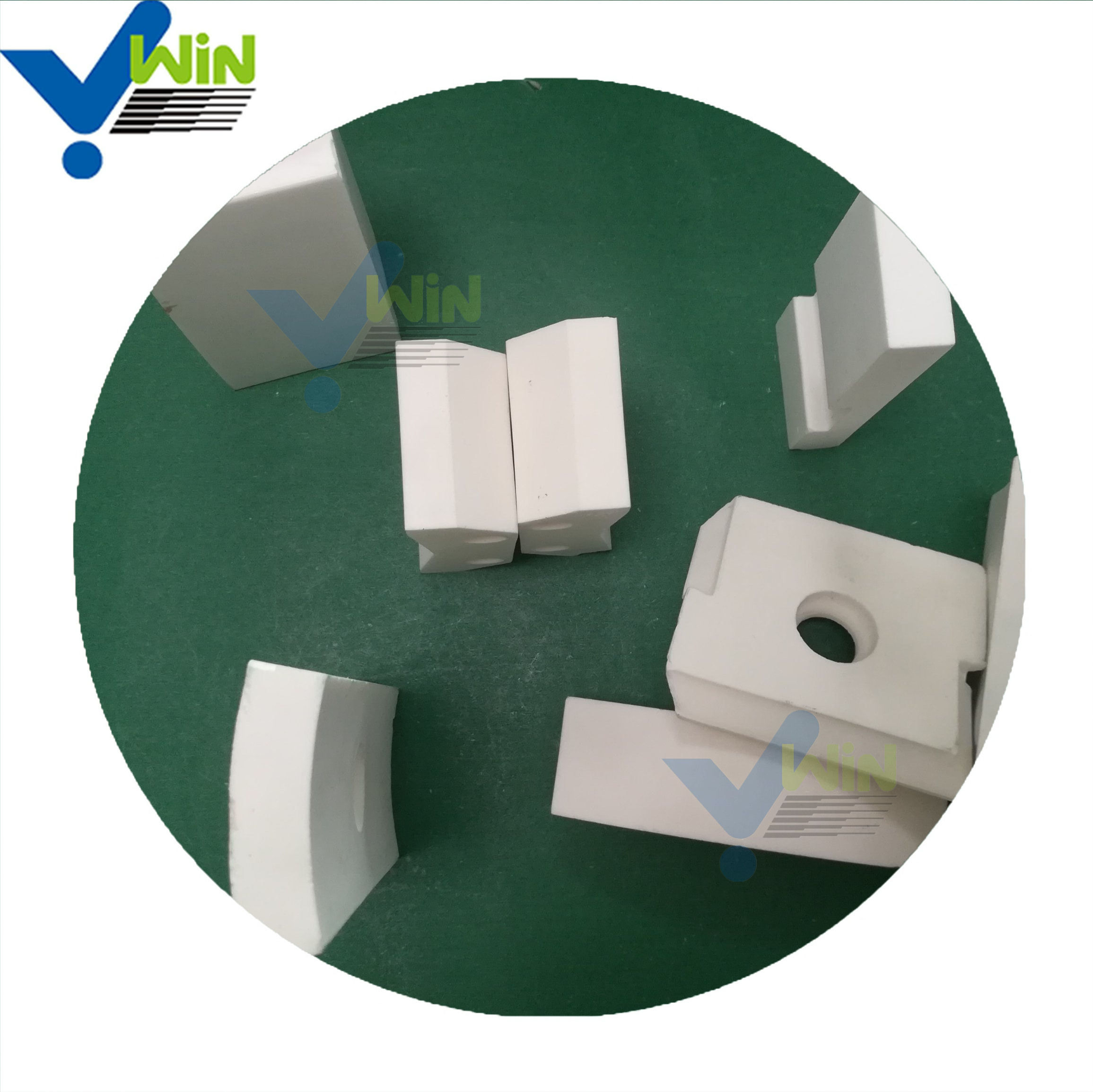 China Zibo Win-Ceramic wear-resistant industrial ceramic lined lining alumina tiles manufacturer