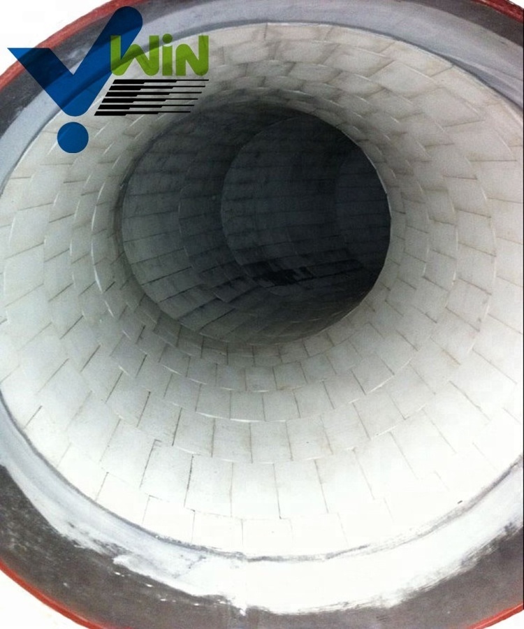 High Hardness Alumina Ceramic Lined Cyclone/Pipe Ceramic Tile Alumina Ceramic Tiles Lined Pipe