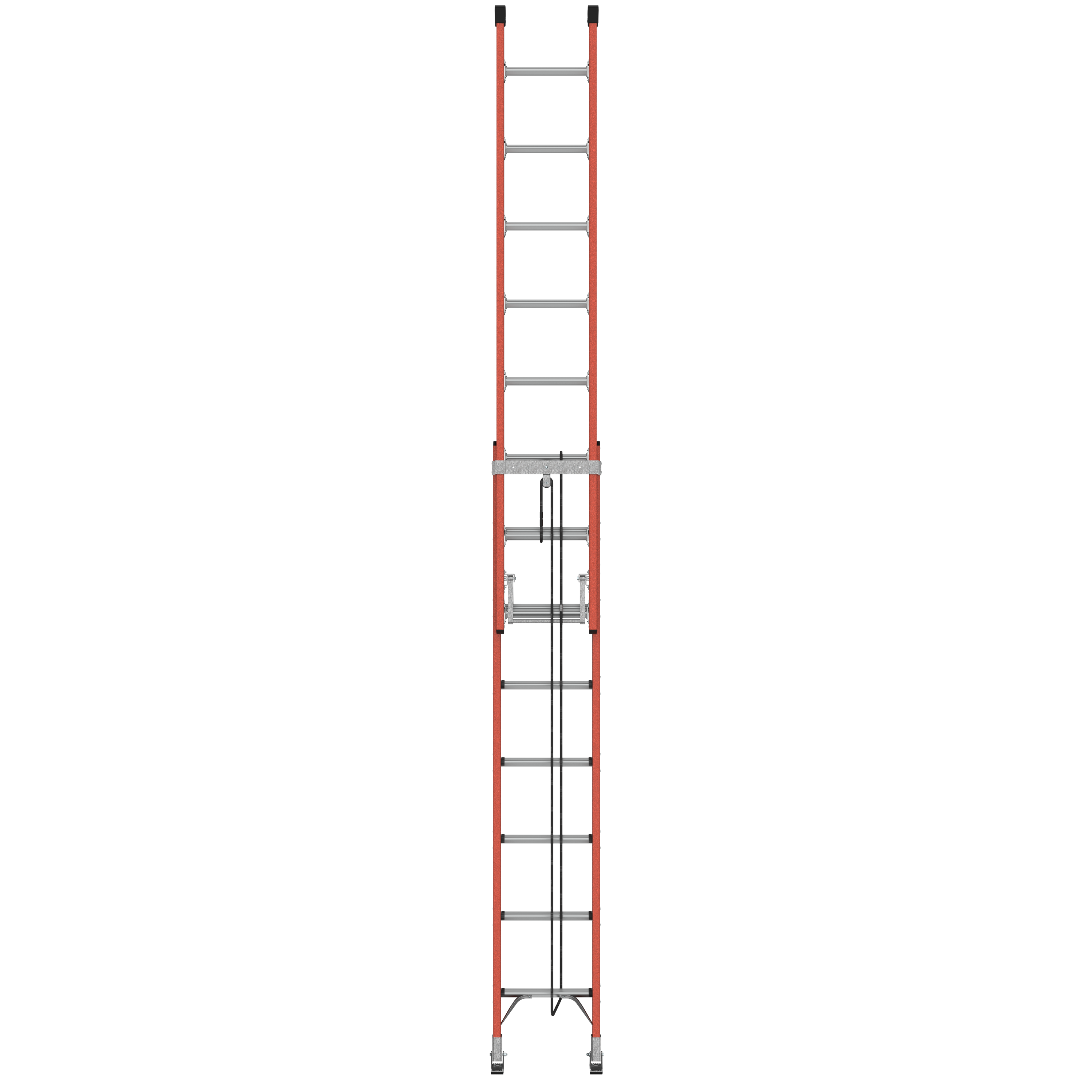 Heavy duty fiberglass folding combination step extension ladder Professional Grade Adjustable Extension Fiberglass Ladder