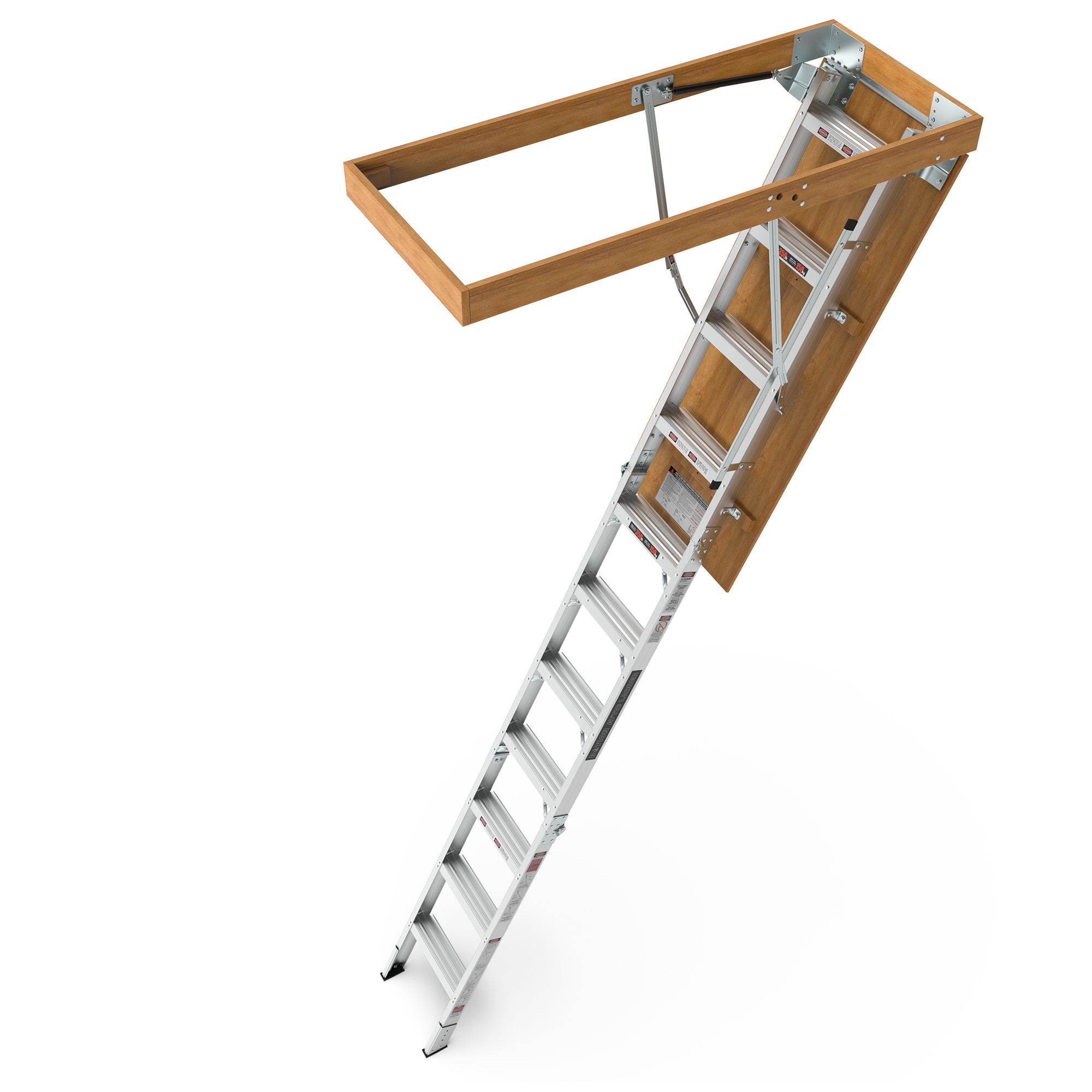 Hot Sale Retractable Manual Hidden Aluminium Folding Attic Stairs Ladder