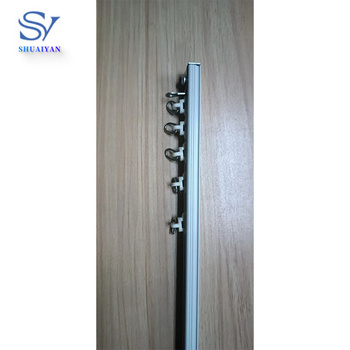 Factory Wholesale Double Aluminum Curtain Accessories Ceiling Mount Curtain Track With Mute Pulley System