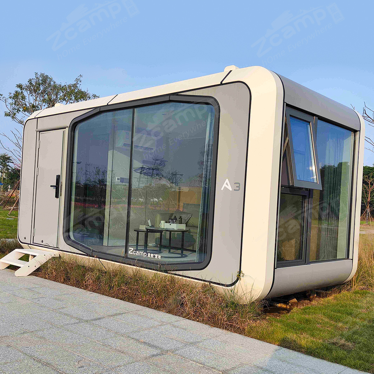 2023 Zcamp A3 Prefab House Modern Capsule Cabin Hotel Container Home Sleep Pod Outdoor Mobile Tiny House Luxury Capsule House