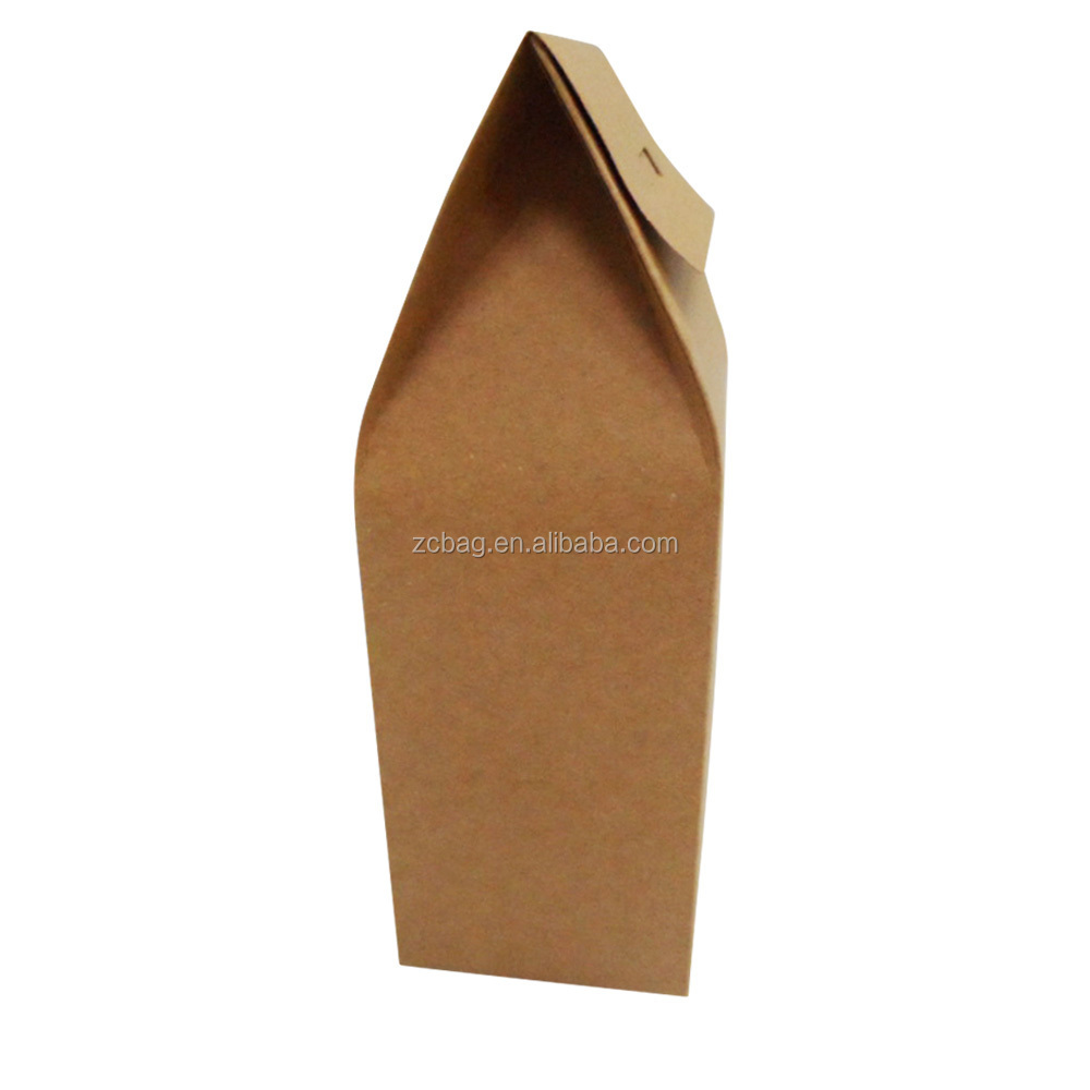 Grocery Favor Packaging Window Kraft Paper Portable Stand Up Recycle Flat Natural Pocket Wholesale Candy Dry Fruits Recycle Box