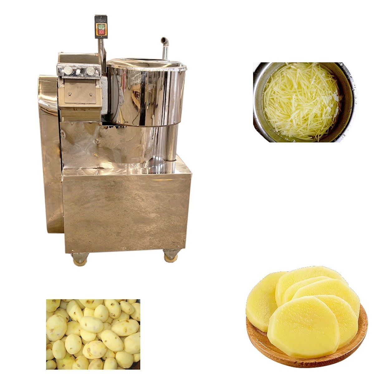 Commercial electric potato peeling machine Potato shredding machine