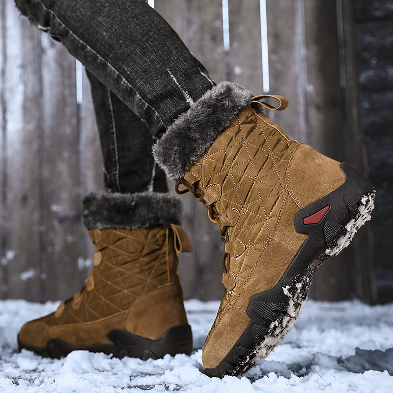 2023 Men's Boots Outdoor Casual High-Top Warm Men's Boots plus Size Casual Fashion Snow Boots