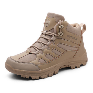 Men's Outdoor Field Boots Hiking Desert Mountain Boots for Men Sports and Casual Work Rubber Shoes