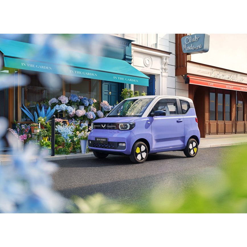 2023 Automobile WULING HONGGUANG Mini EV car for Adult, Left Hand 4 Seats 100 KM/h Cost saving cheapest electric car (Deposit)