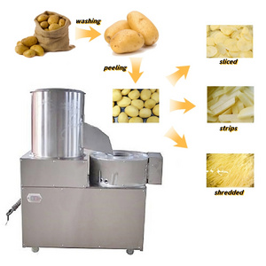 DY Professional QS400-30 Automatic Potato Washing Peeling Cutting Potato Chips Slicer Machine