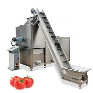 Vegetables and fruits Automatic Industrial Potato ginger lotus root papaya sweet potato washing and peeling machine