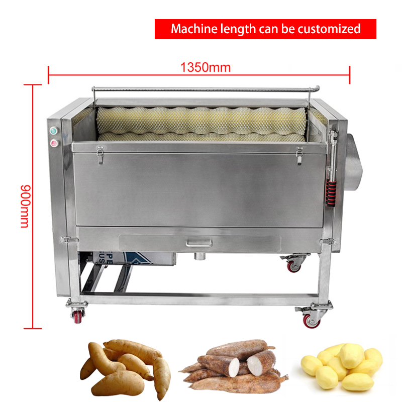 Electric brush type taro, cassava, ginger, carrot, potato cleaning and peeling machine/wool drum cleaning and peeling machine